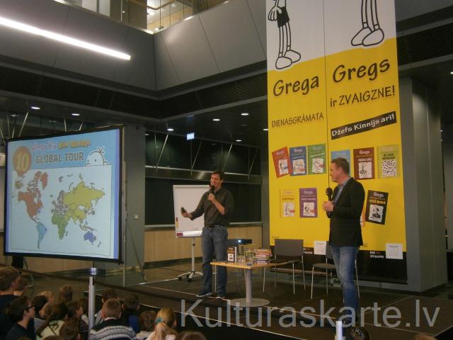 Piedalīšanās LNB „Grega festivālā” tikšanās ar grāmatas autoru Džefu Kinniju